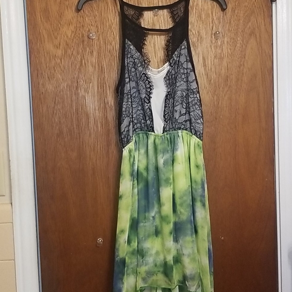 Stylebook Lace and Tie Dye Dress - Picture 6 of 7